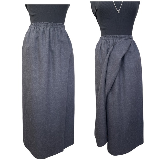 Harve Benard Dresses & Skirts - Vintage 90' Harve Benard by Benard Holtzman Gray Wool Skirt Women's size 12